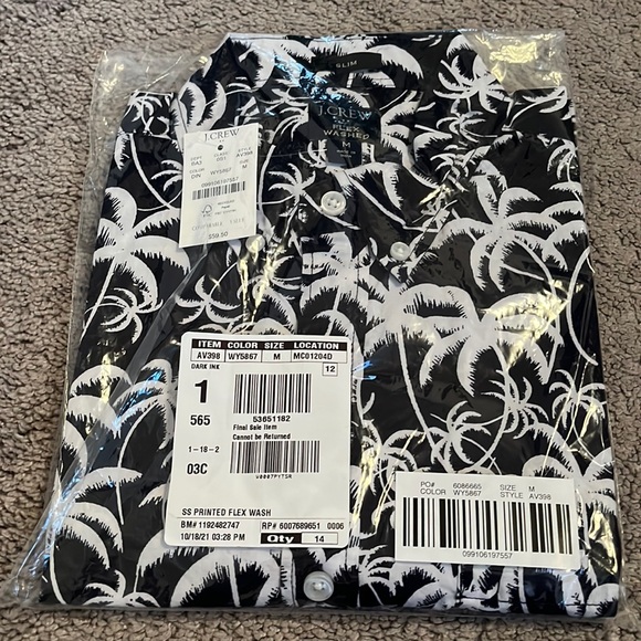 NWT J. Crew Factory Slim Short Sleeve Shirt - Picture 6 of 8